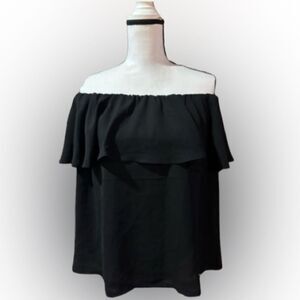 🟧 3 for $30 Elegant Black Off-Shoulder Top